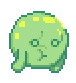 The slime ghosts when caught in the vacuum's suction.