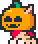 Pascal wearing the pumpkin mask