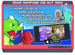 An ad in Roar Rampage showing the Zombie Dino