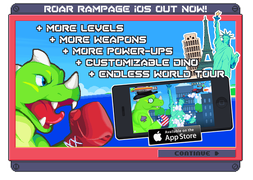 An ad in Roar Rampage showing the Green Dino