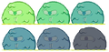 The major colour changes the giant slime goes through