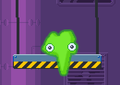 Slime stuck in the platform by simply crouching